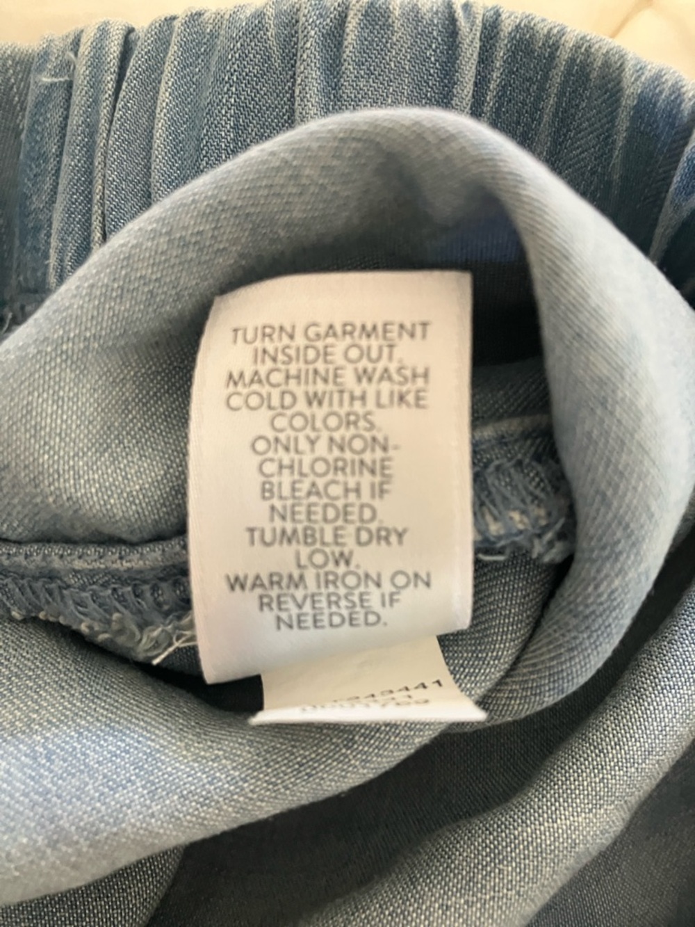 J JILL DENIM Tiered Midi Summer Skirt in Chambray Blue Women’s Size Small GUC - Picture 9 of 9